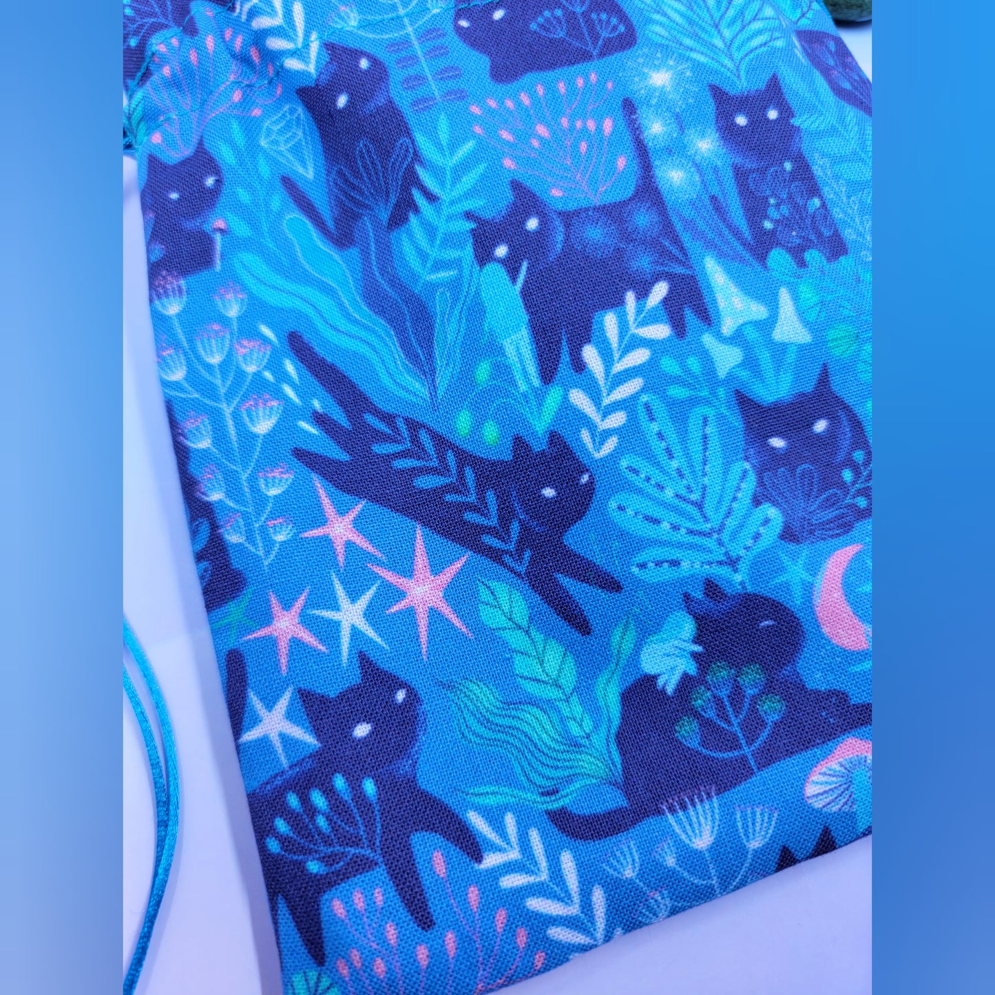 Mystical Witchy Kitty Cat Fairy Garden Trinket Pouch