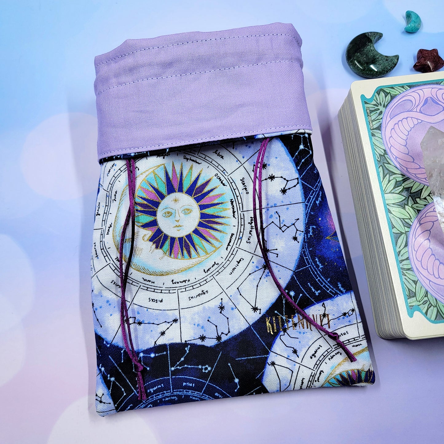 Witchy Celestial Zodiac Cosmic Tarot Pouch