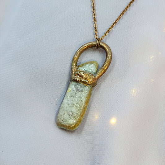 Super 7 Amethyst Electroformed Copper Pendant