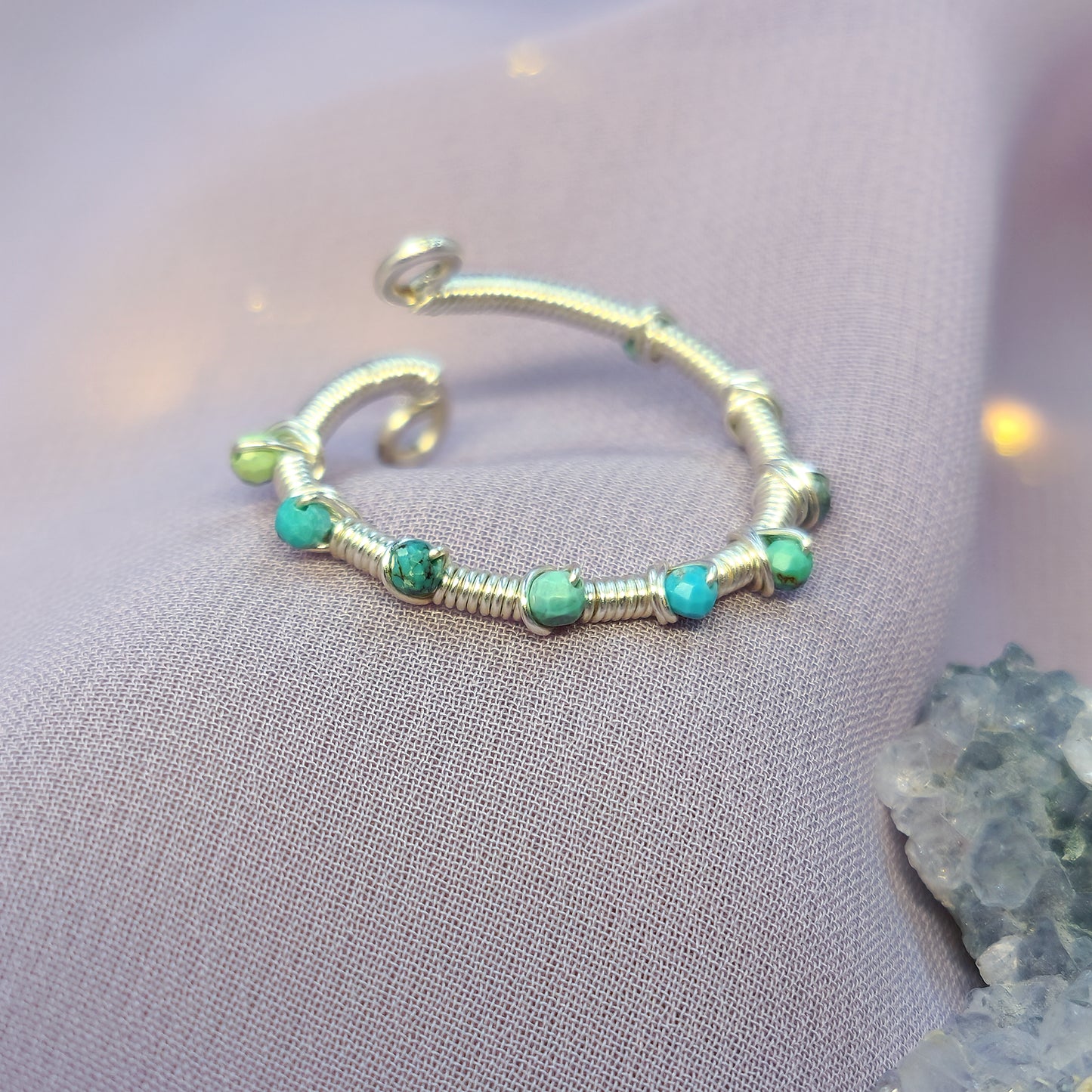 Sea Fairy Siren African Jasper Adjustable Ring