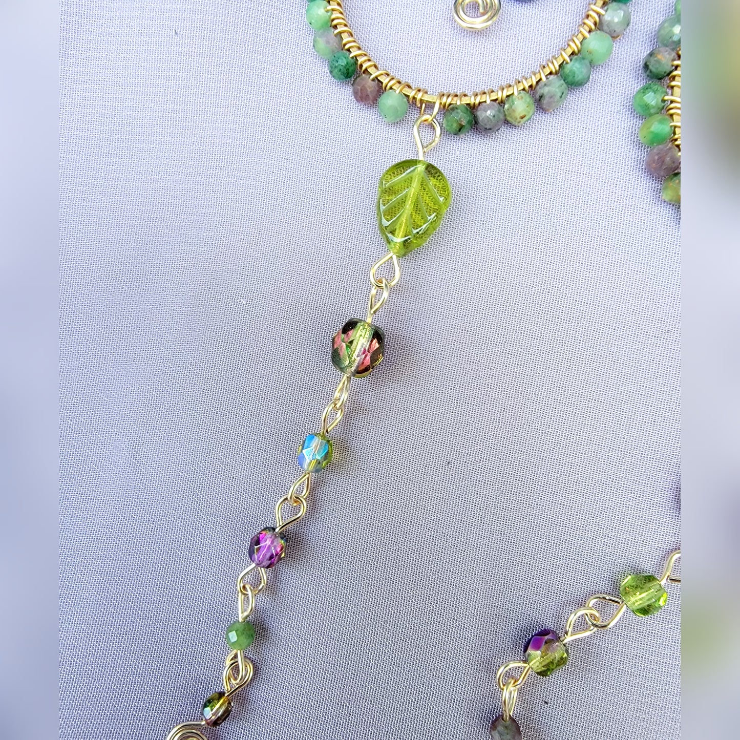 Fuschite Ruby Butterfly Garden Earrings