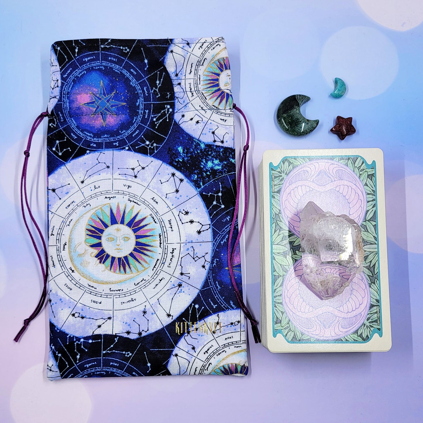 Witchy Celestial Zodiac Cosmic Tarot Pouch