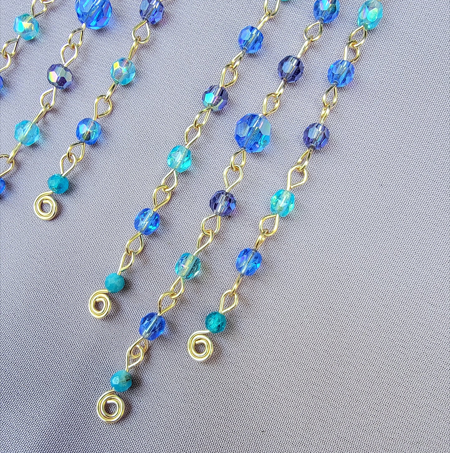 Blue Apatite Flower Earrings
