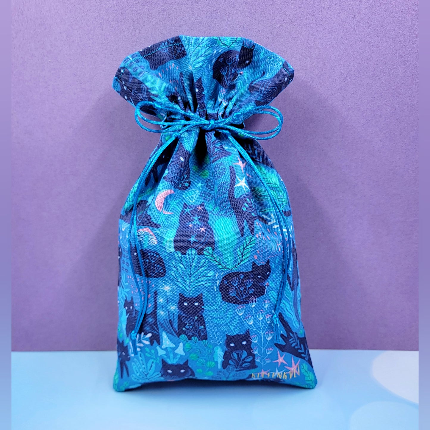 Witchy Mystical Kitty Fairy Garden Tarot Pouch