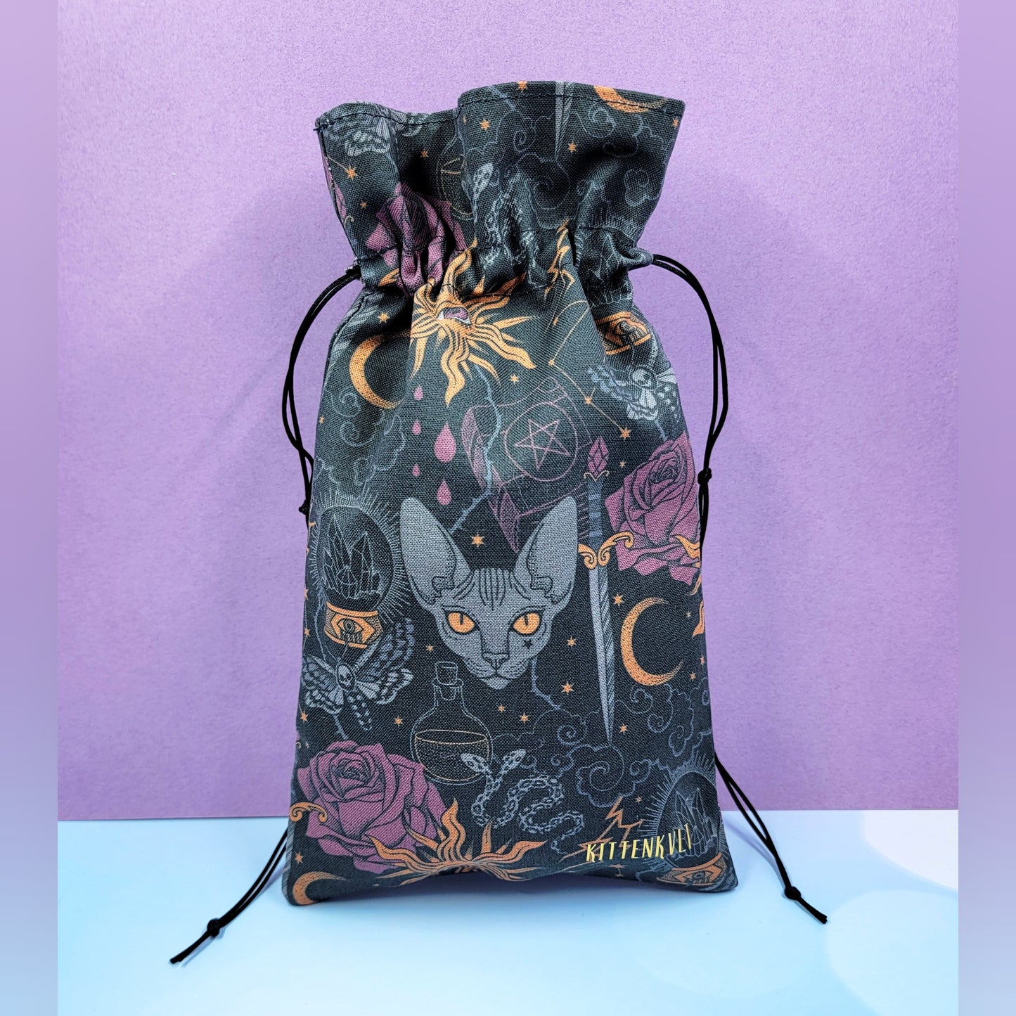 Witchy Gothic Hairless Spynx Tarot Pouch