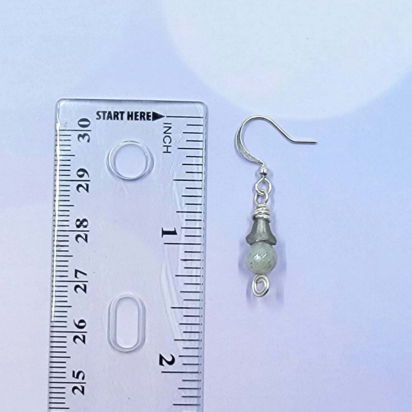 Dainty Fairy Ethereal Labradorite Flower Earrings