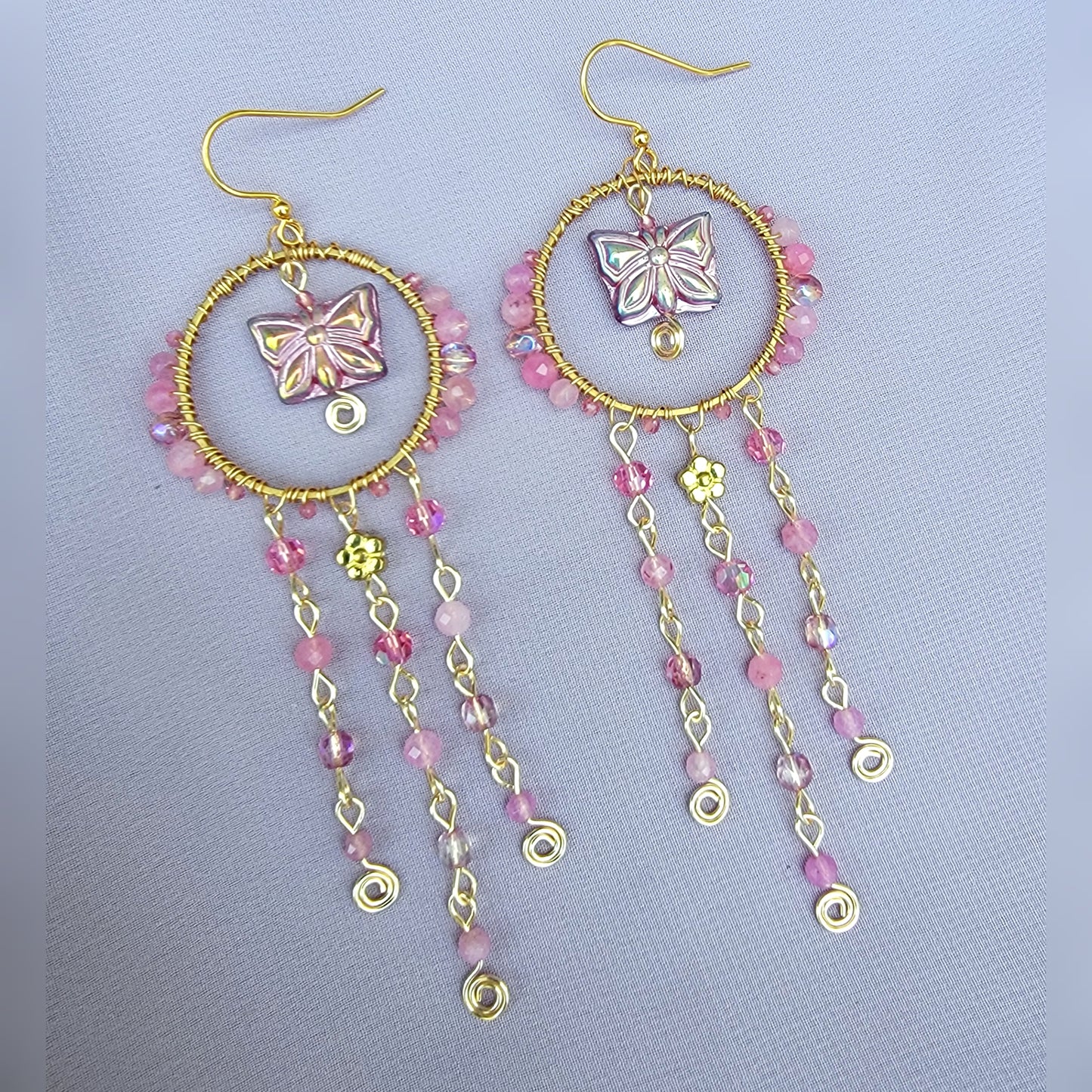 Crystal Butterfly Earrings