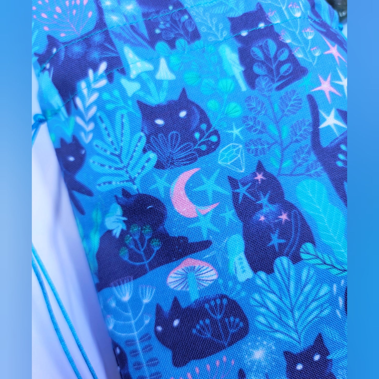 Witchy Mystical Kitty Fairy Garden Tarot Pouch