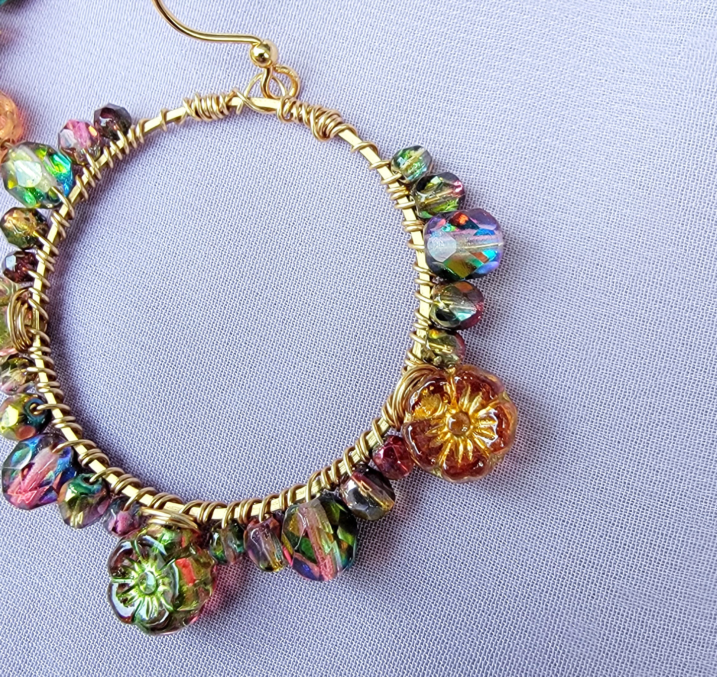 Rainbow Flower Earrings