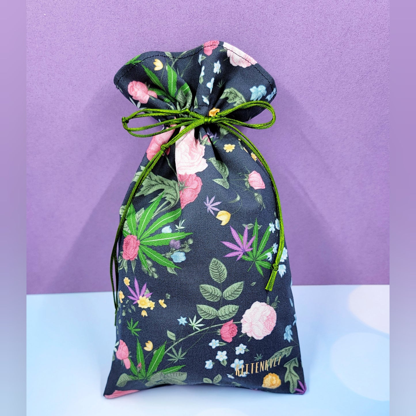 Roses, Pot Leaf, Wildflowers Tarot Pouch