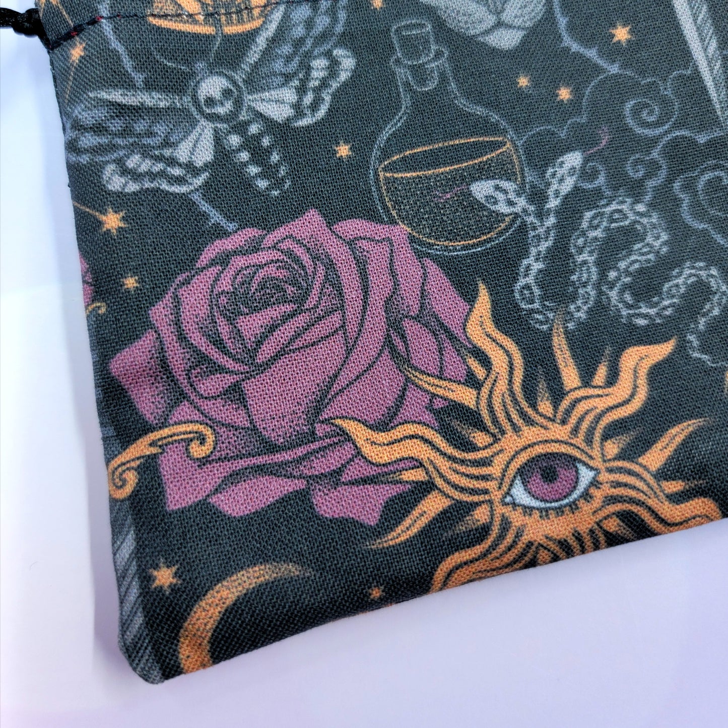 Mystical Witchy Gothic Hairless Sphynx Cat Crystal Pouch