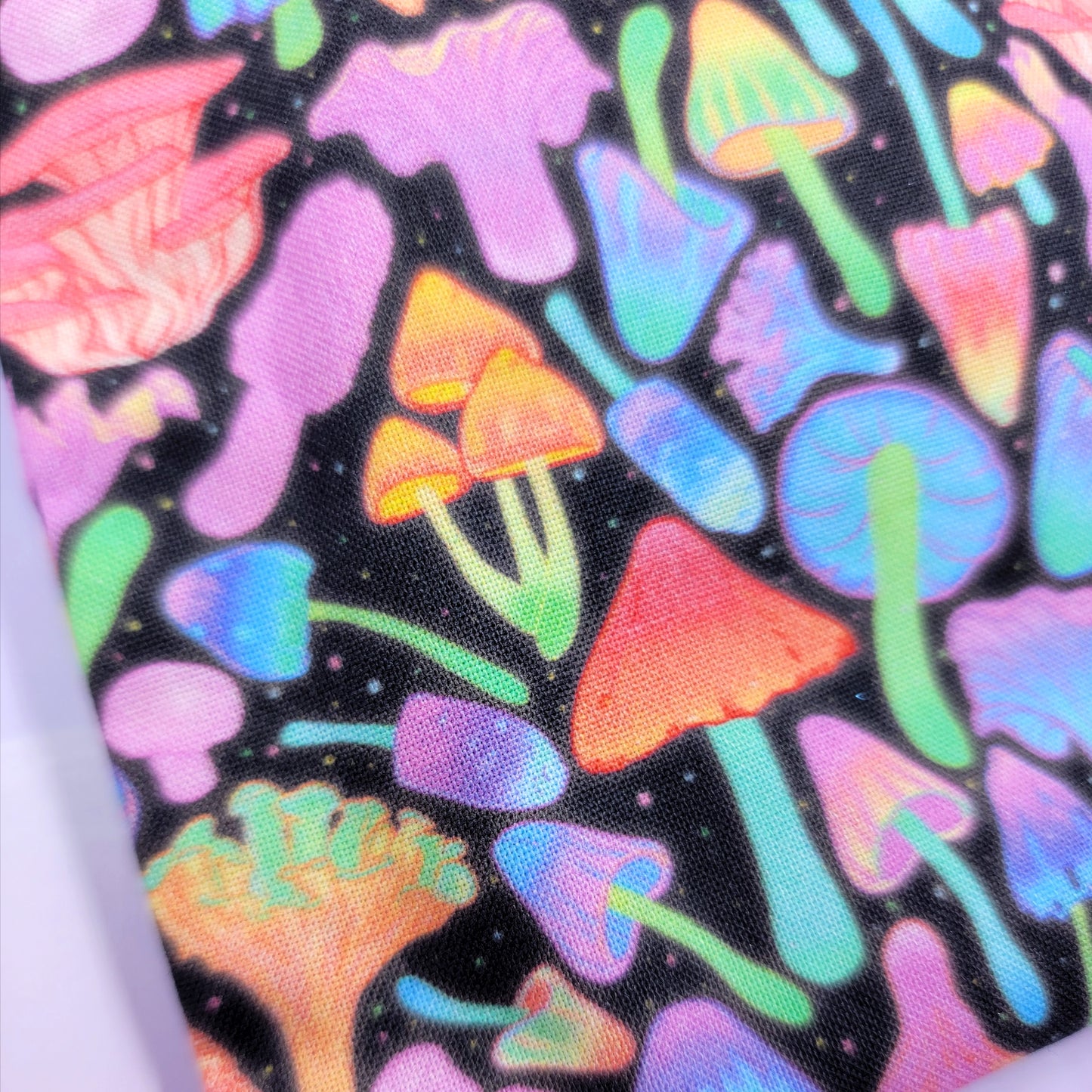 Psychedelic Rainbow Witchy Mushroom Trinket Pouch