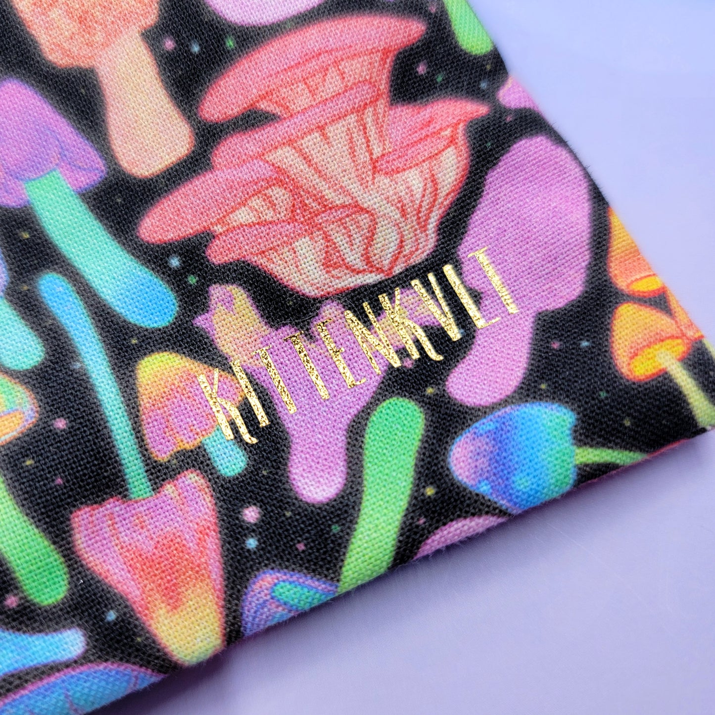 Psychedelic Rainbow Witchy Mushroom Tarot Pouch