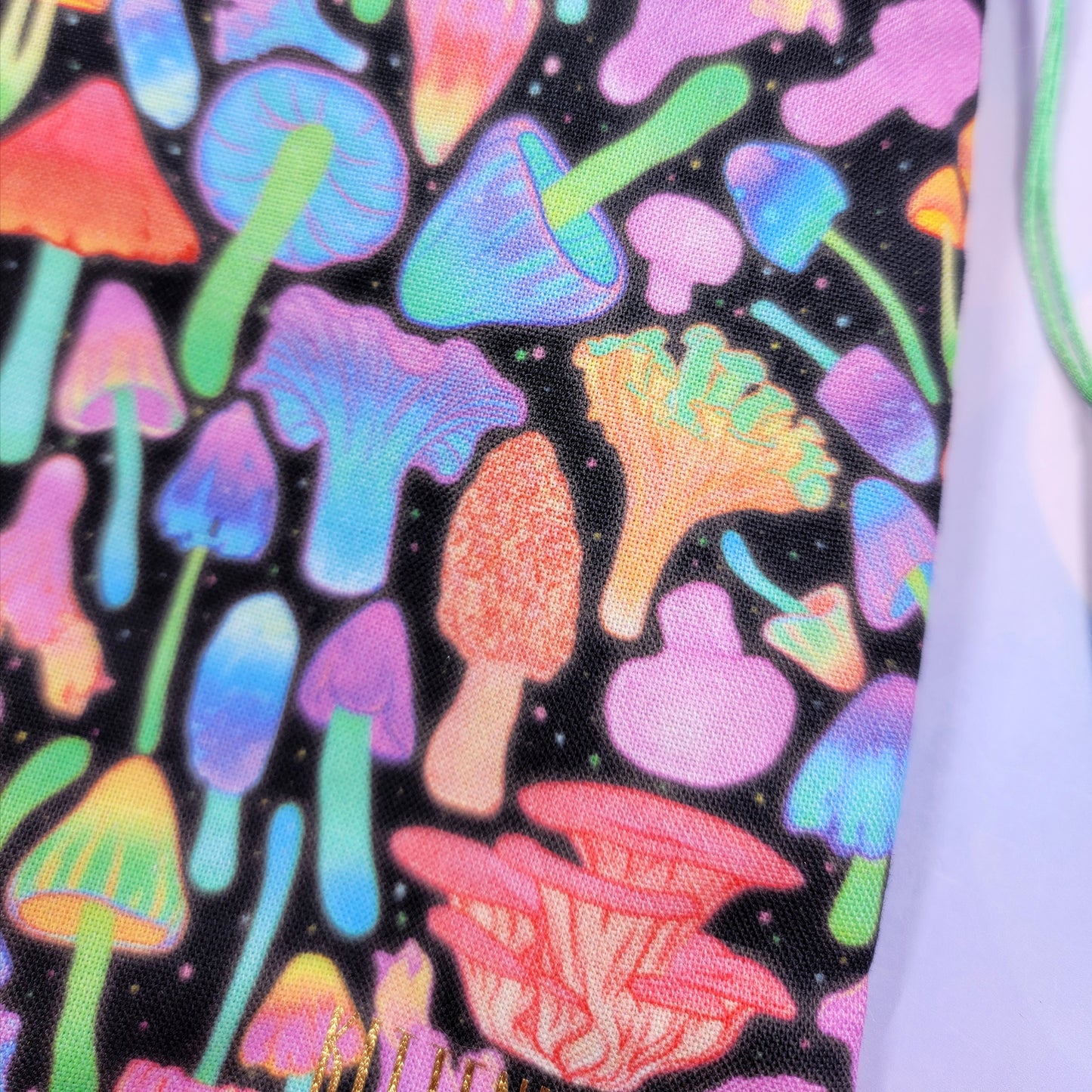 Psychedelic Rainbow Witchy Mushroom Tarot Pouch