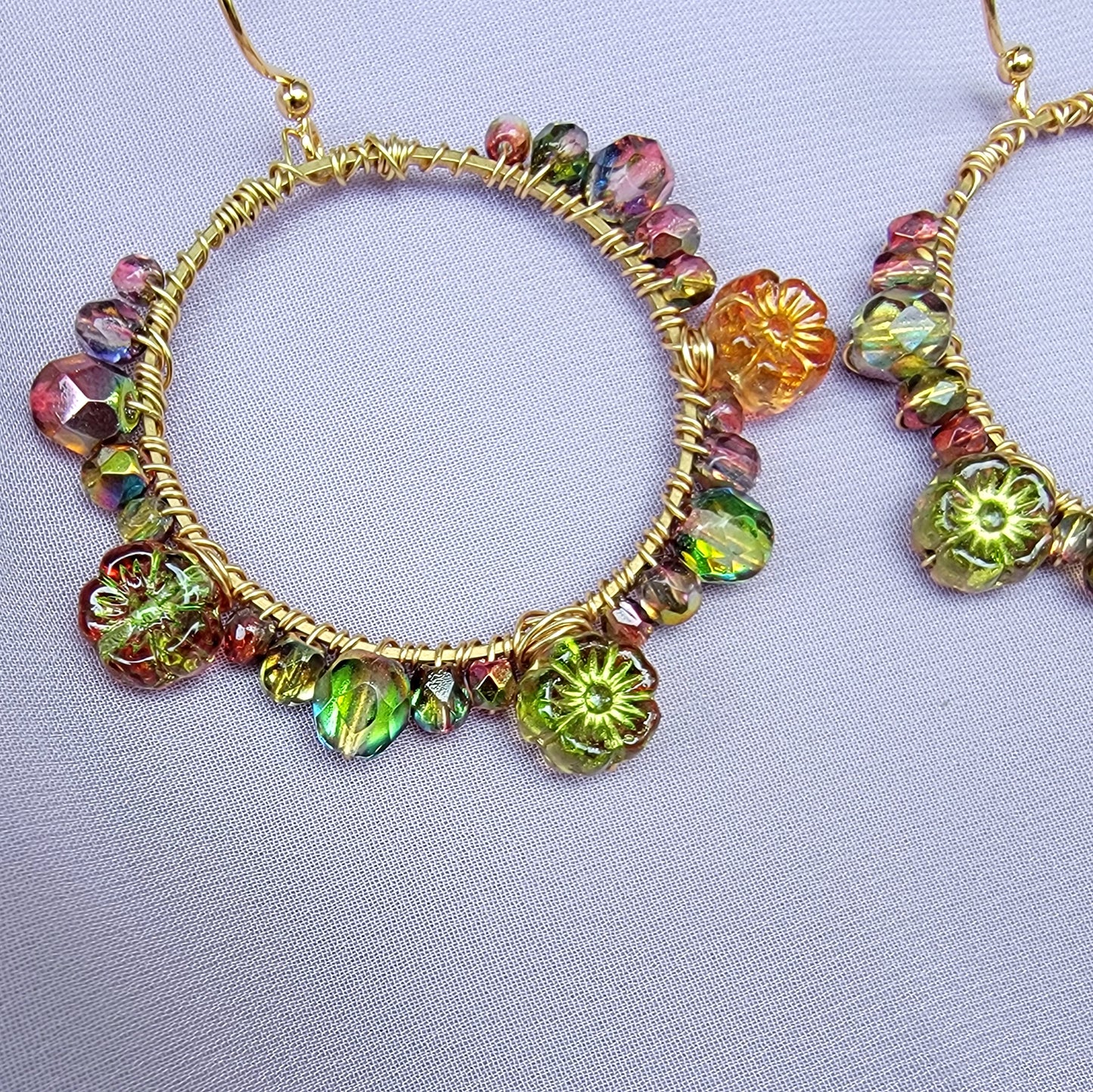 Rainbow Flower Earrings