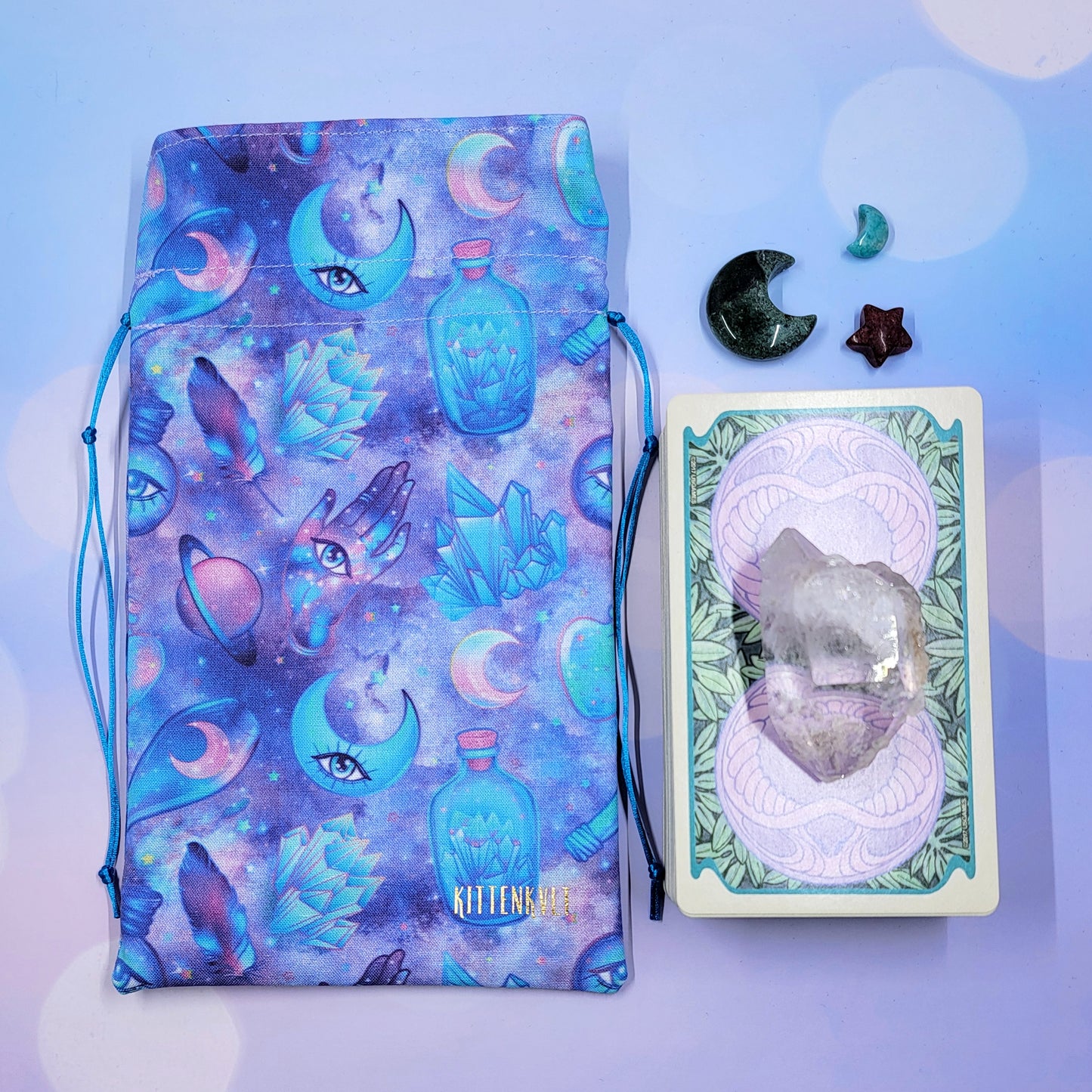 Witchy Mystical Pastel Ethereal Cosmic Celestial Tarot Pouch
