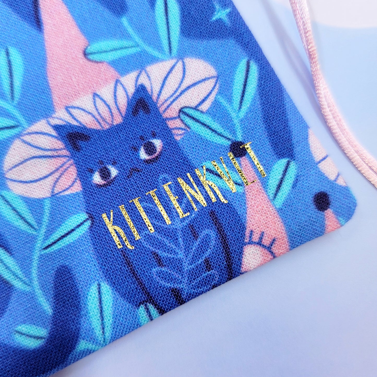 Mystical Witchy Kitty Cat Crystal Pouch