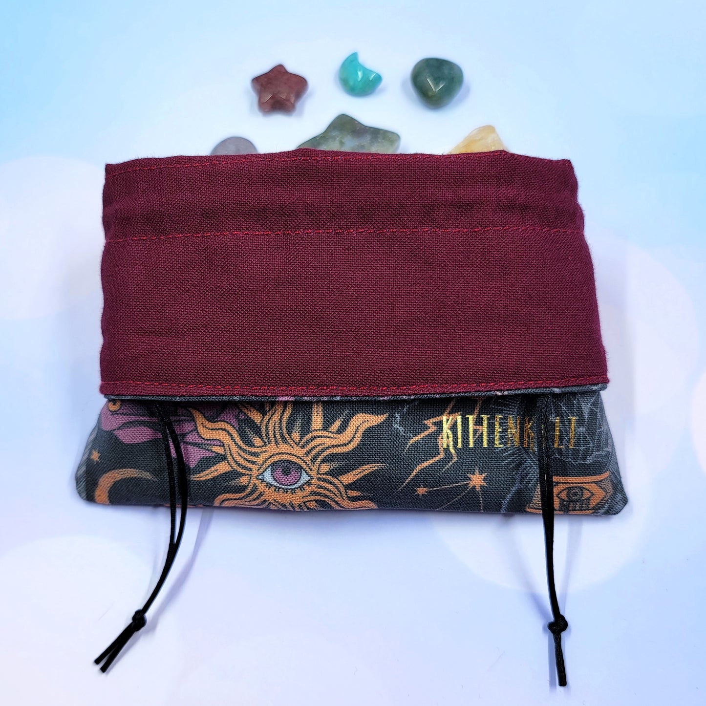 Mystical Witchy Gothic Hairless Sphynx Cat Crystal Pouch