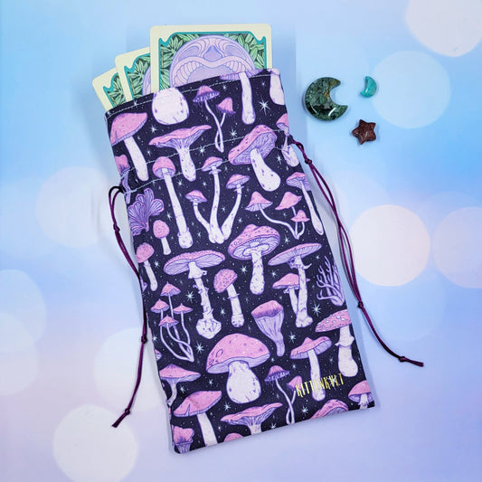Mystical Witchy Mushroom Tarot Pouch