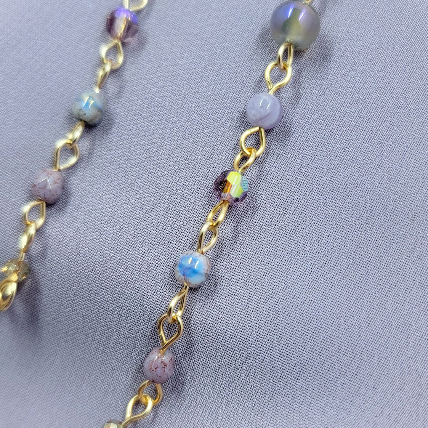 Ethereal Butterfly Lantern Aura Agate & Amethyst Earrings