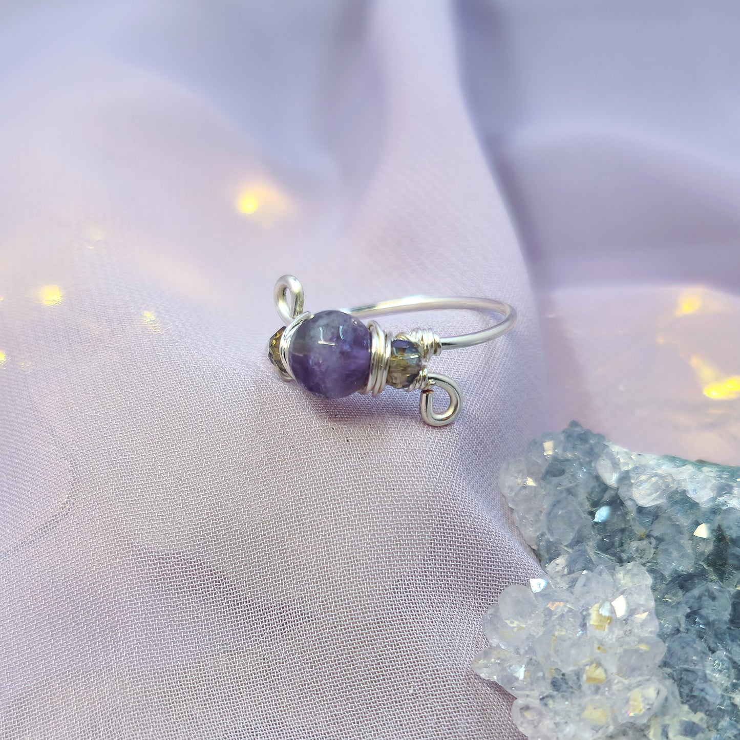 Mystical Witchy Fairy Amethyst Ring