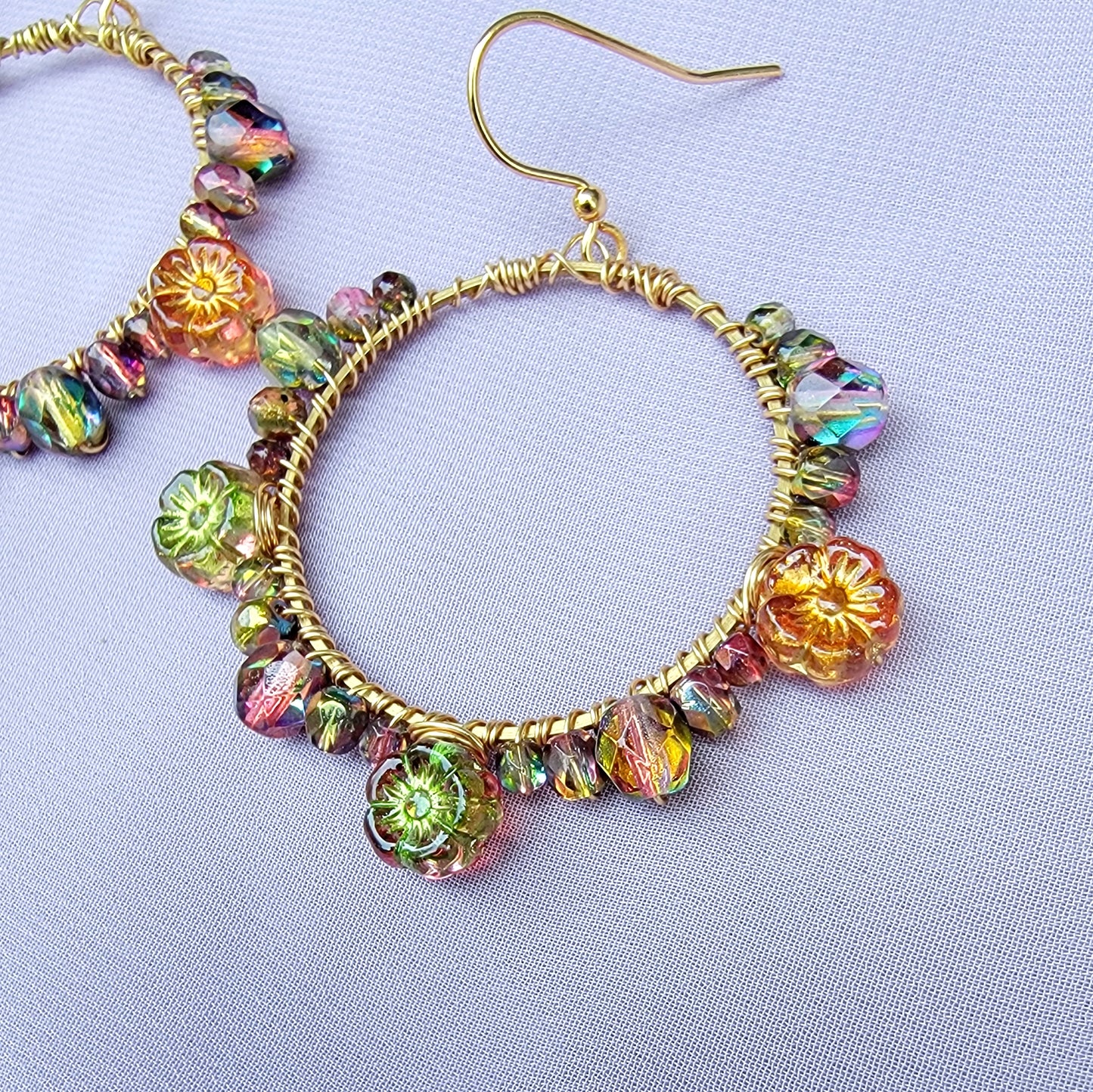 Rainbow Flower Earrings