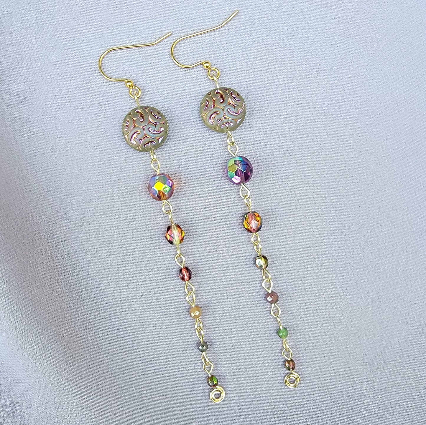 Mystical Fuschite Ruby & Sapphire With Ruby Earrings