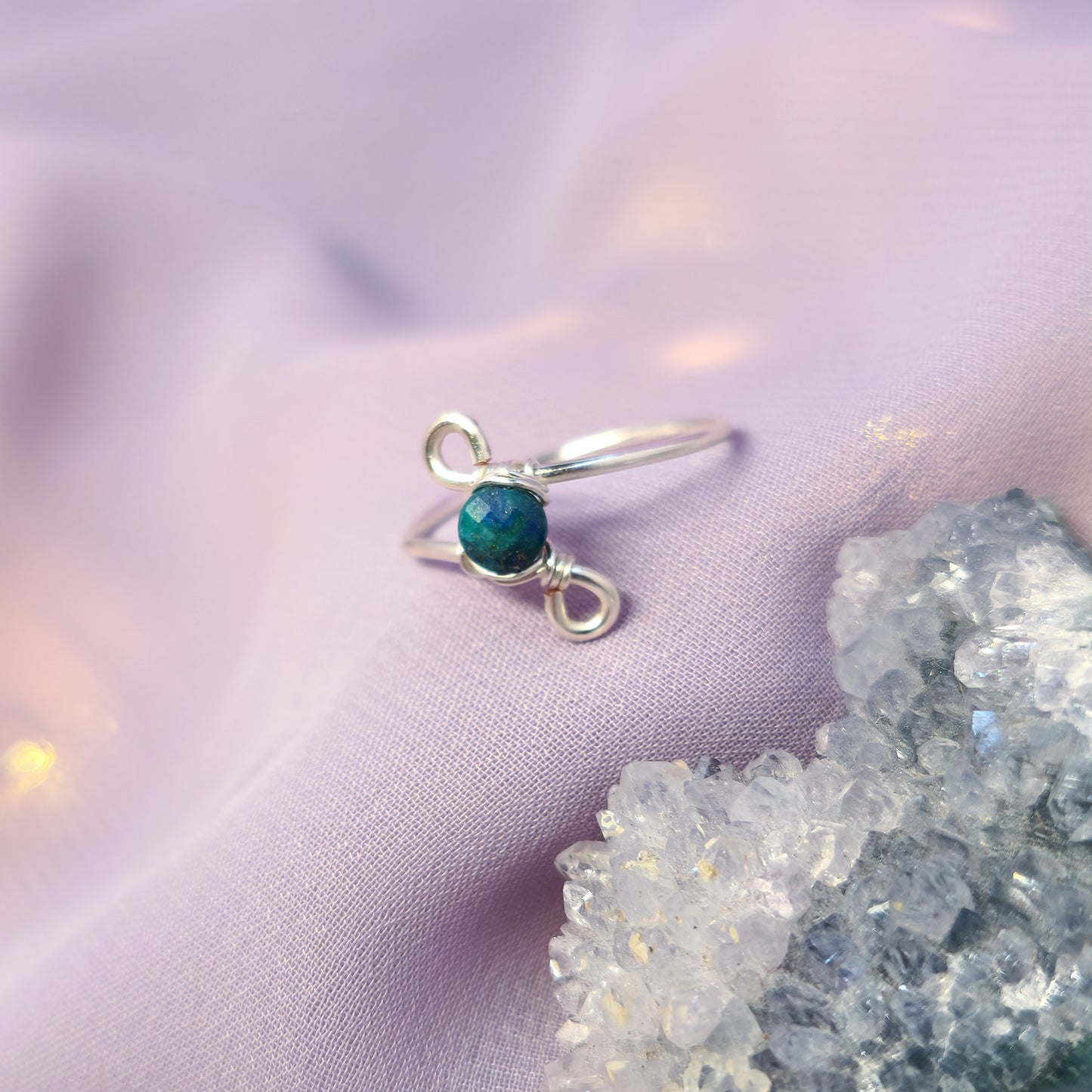 Dainty Fairy Azurite Ring