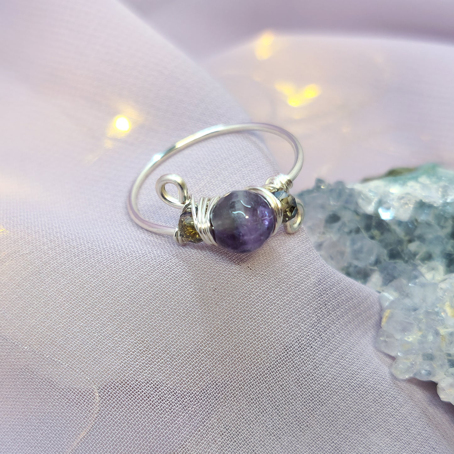 Mystical Witchy Fairy Amethyst Ring