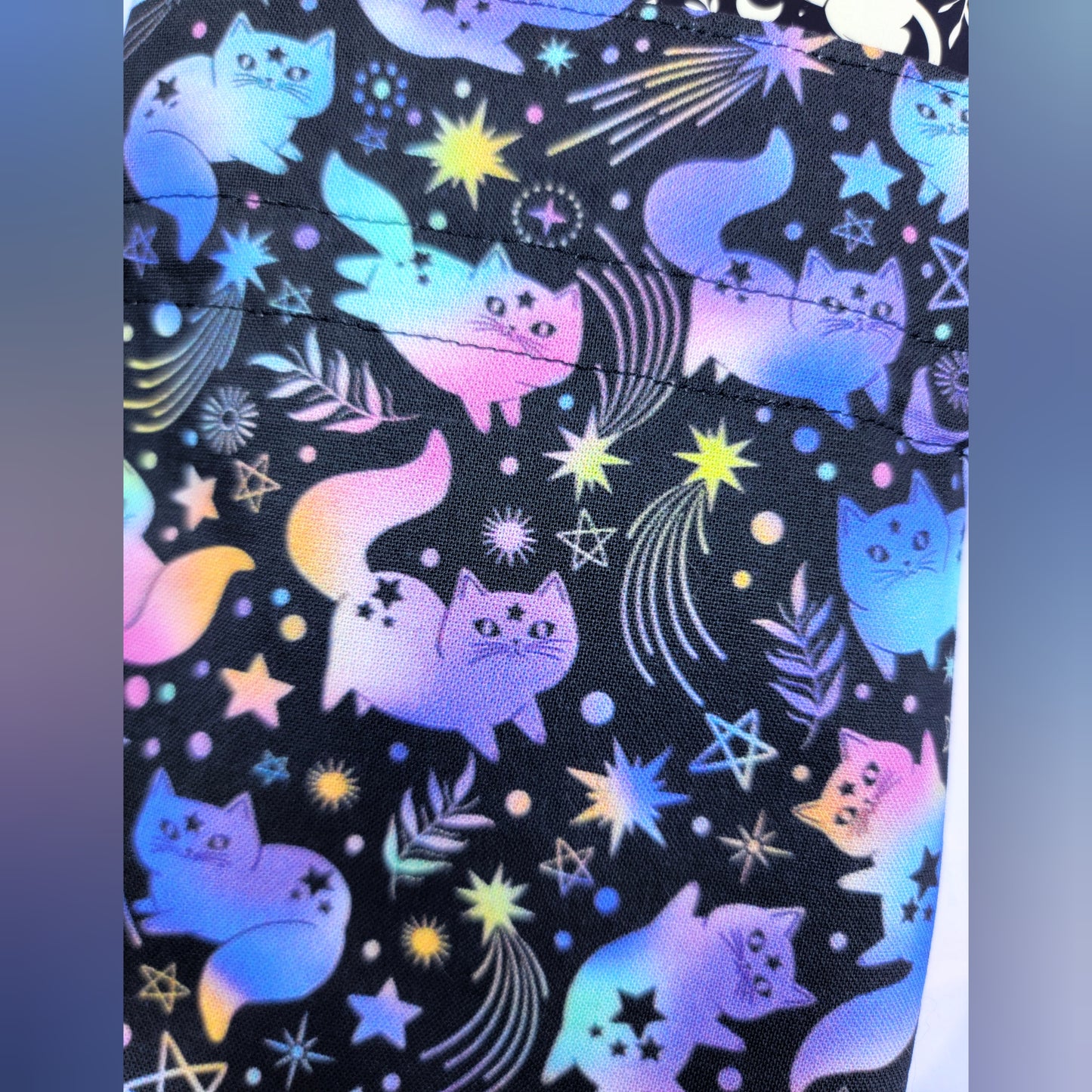 Witchy Mystical Celestial Rainbow Kitty Cats Trinket Pouch