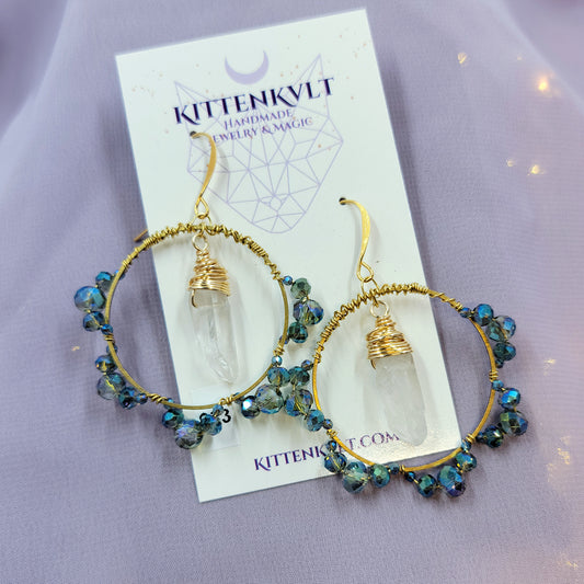 Quartz Sun Catcher Earrings
