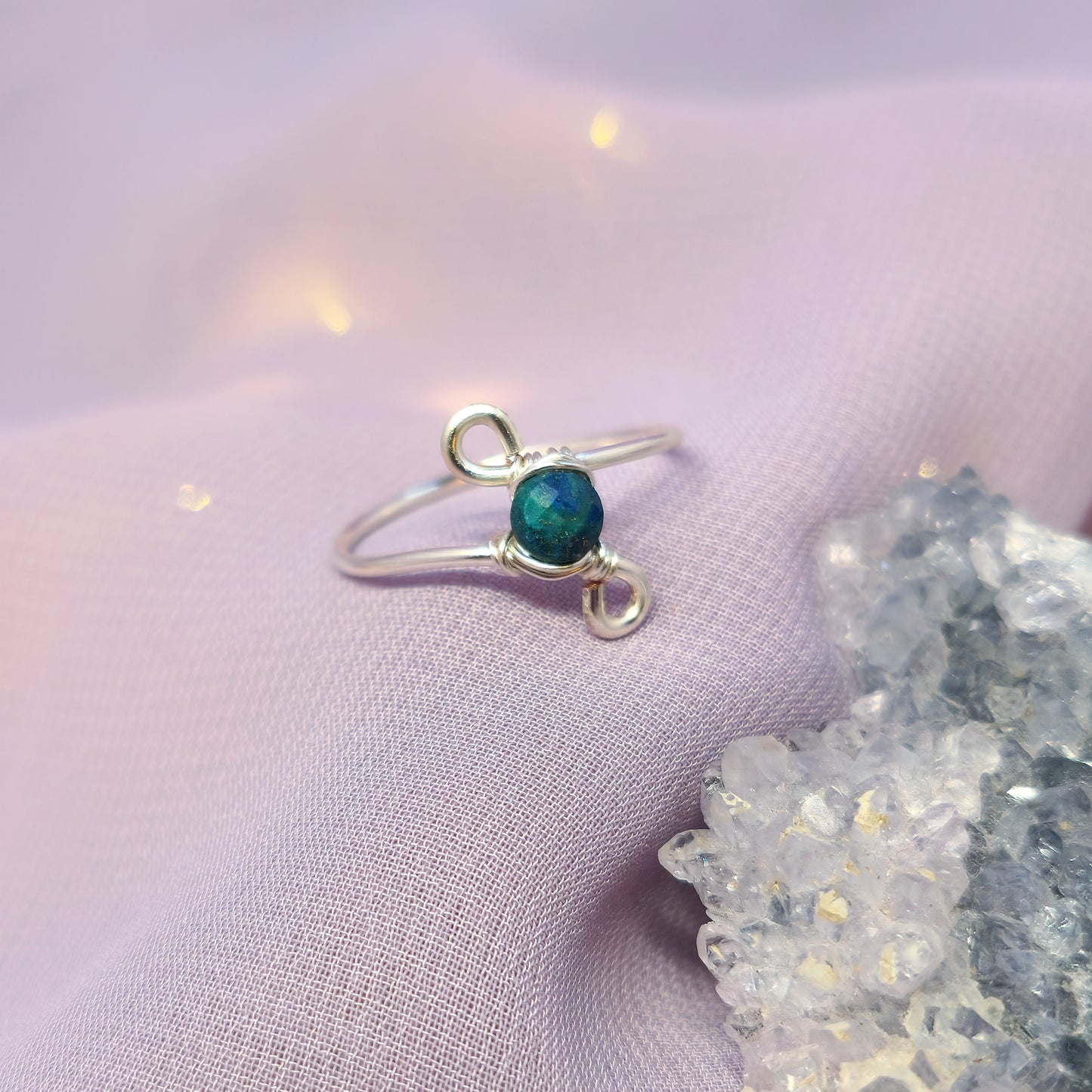 Dainty Fairy Azurite Ring