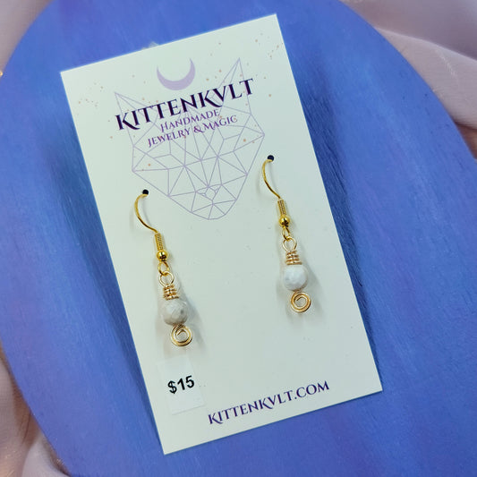 Dainty Earthy Agate Earrings