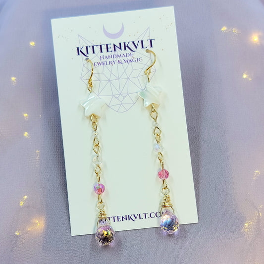 Celestial Sun Catcher Shell Star Earrings