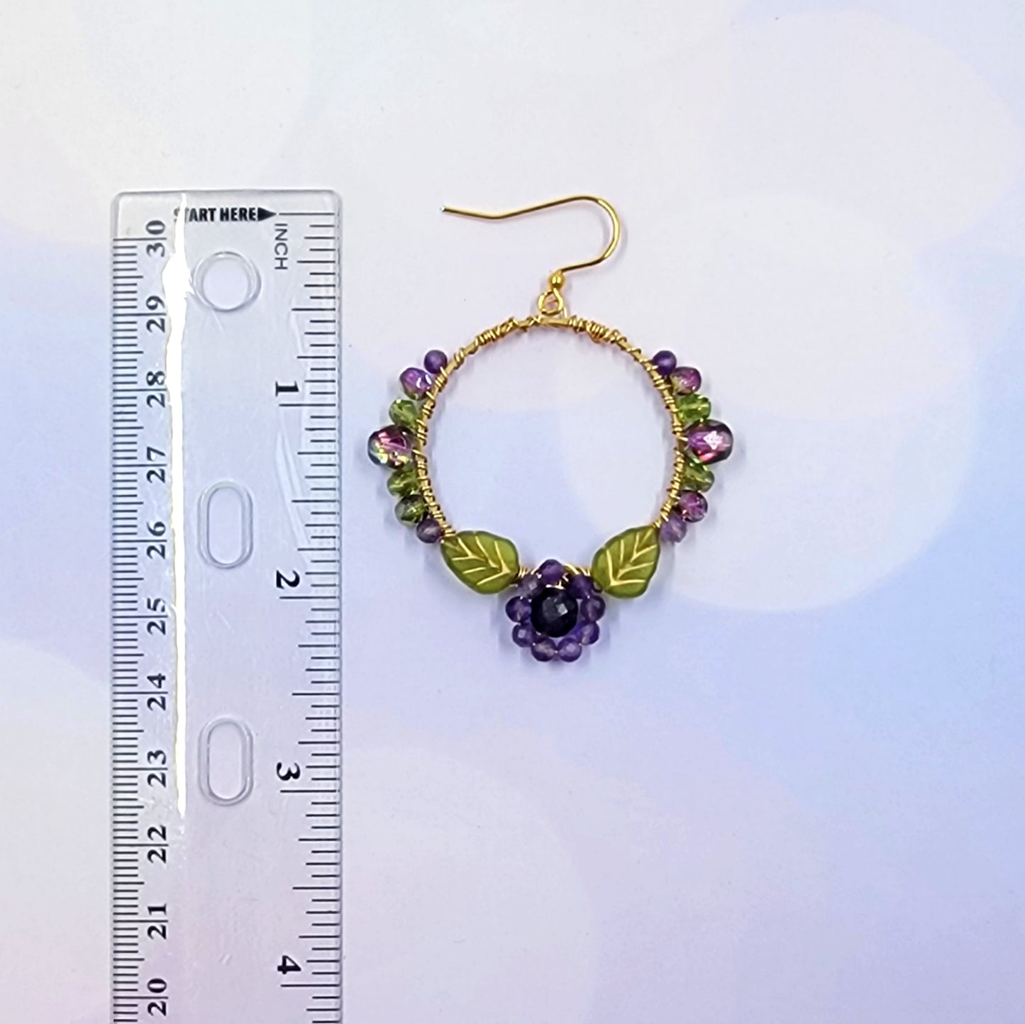 Fairy Amethyst Flower Garden Earrings