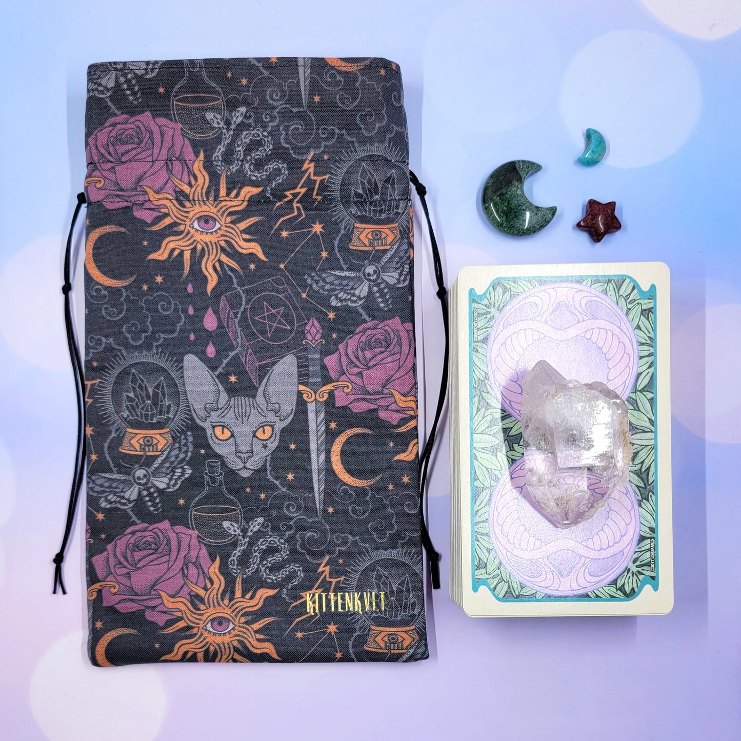 Witchy Gothic Hairless Spynx Tarot Pouch