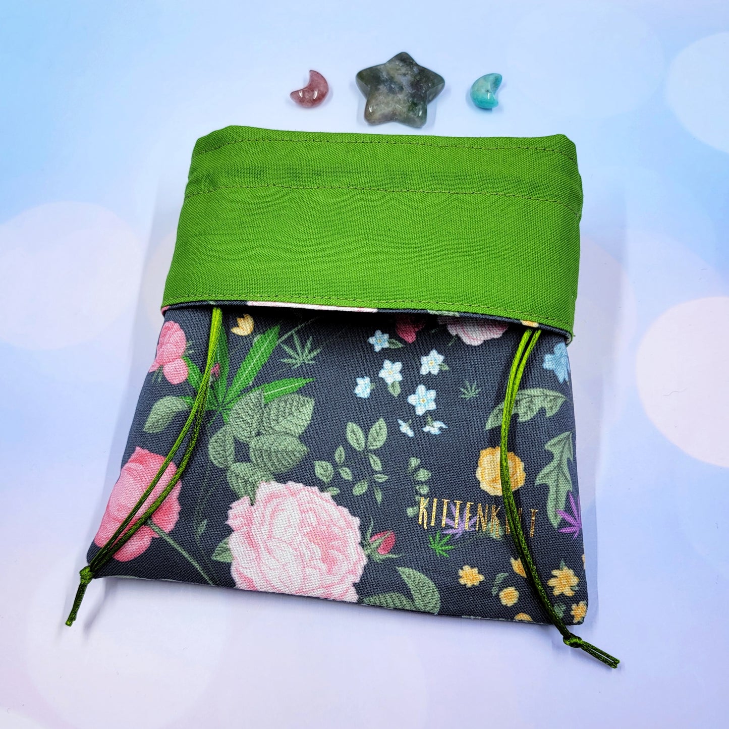 Roses, Pot Leaf, Wildflowers Trinket Pouch