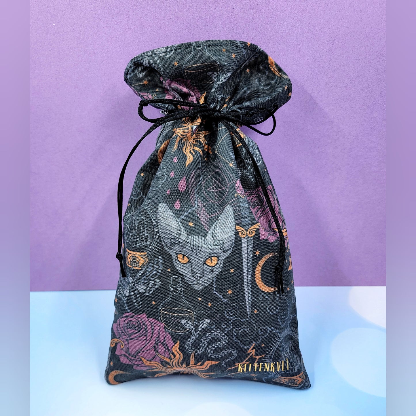 Witchy Gothic Hairless Spynx Tarot Pouch