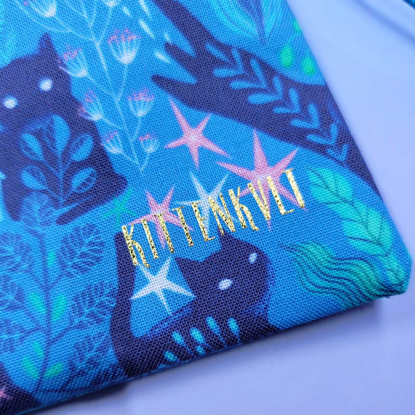 Witchy Mystical Kitty Fairy Garden Tarot Pouch