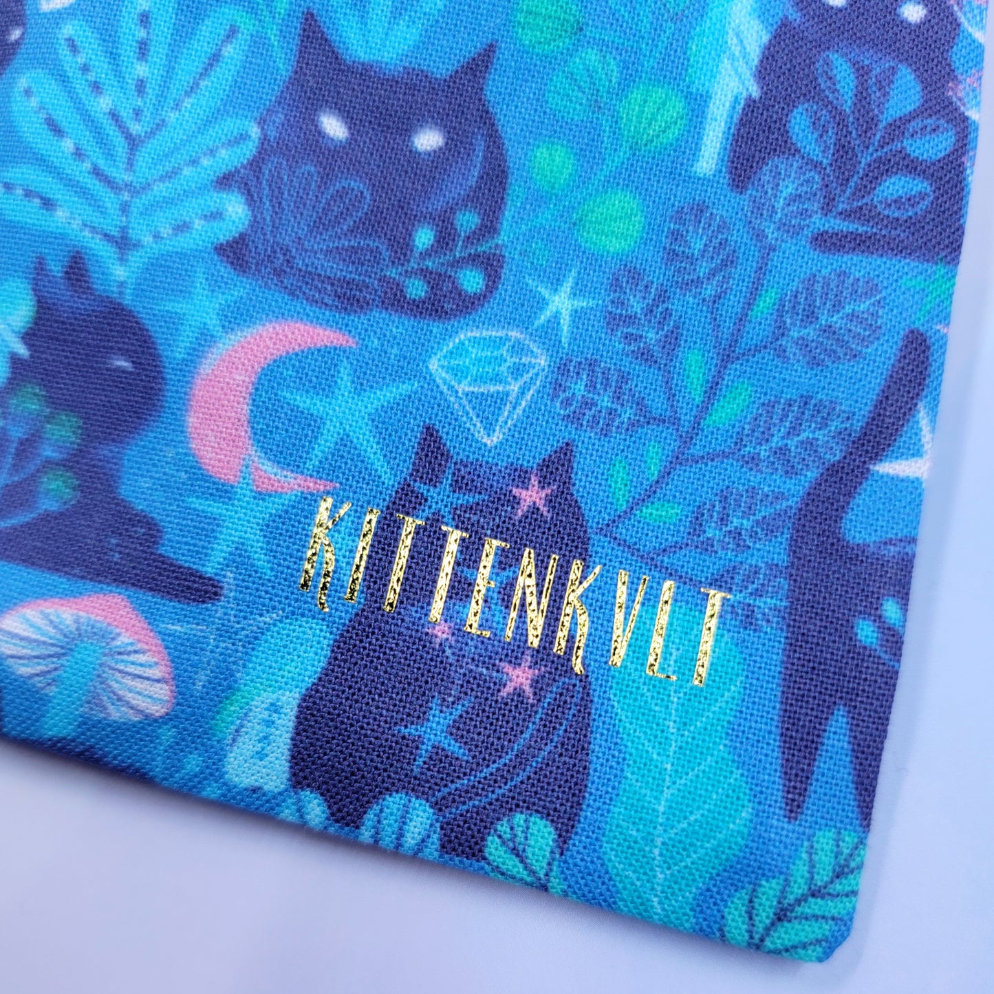 Mystical Witchy Kitty Cat Fairy Garden Trinket Pouch