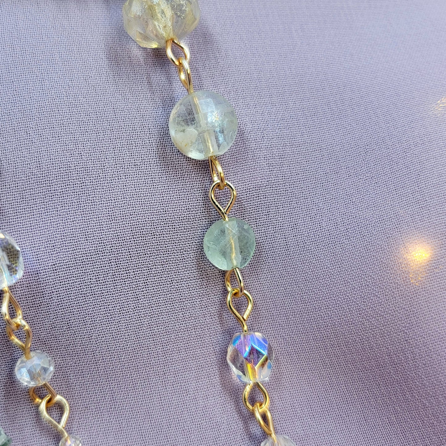 Ethereal Irredecent Butterfly Moonstone & Fluorite Earrings