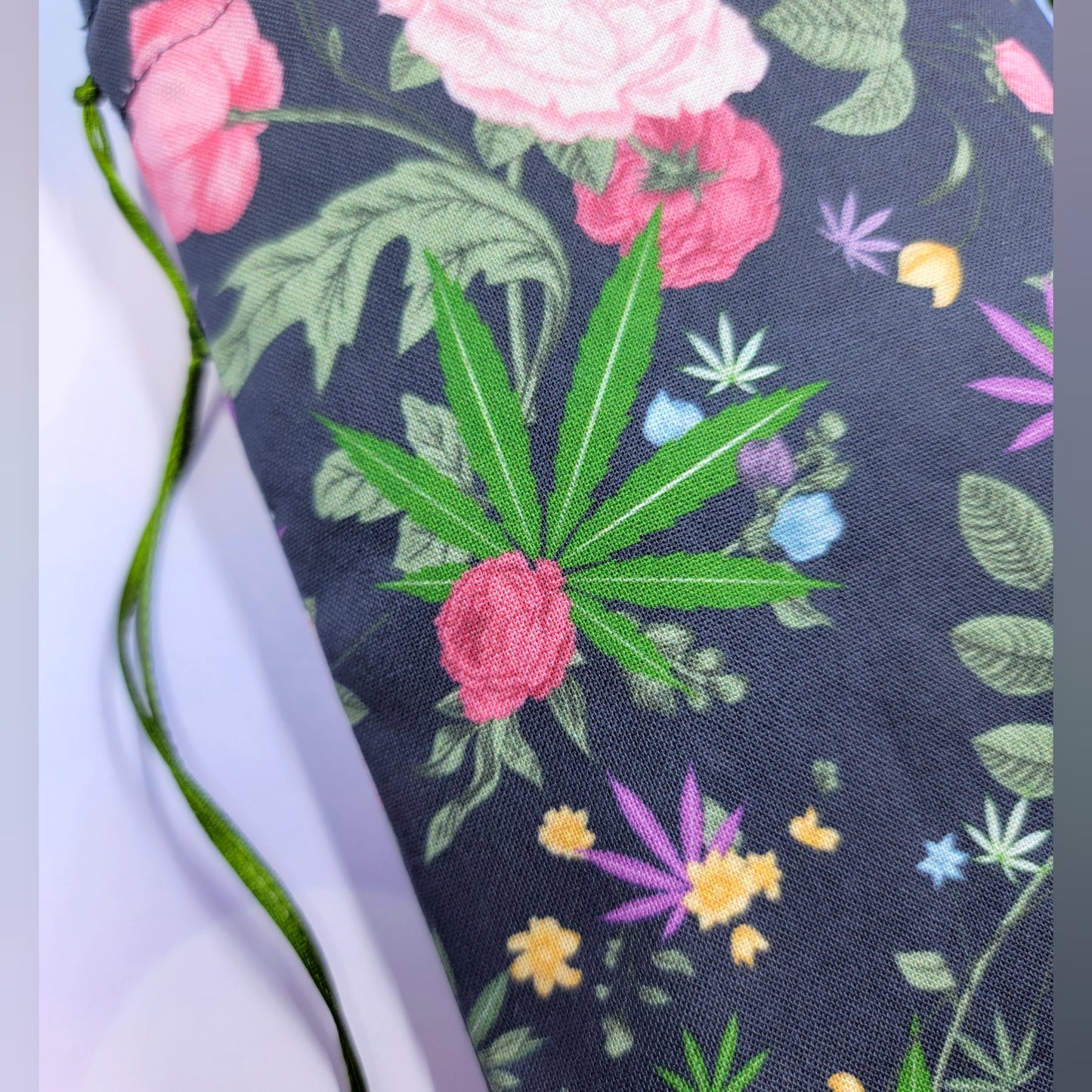 Roses, Pot Leaf, Wildflowers Tarot Pouch