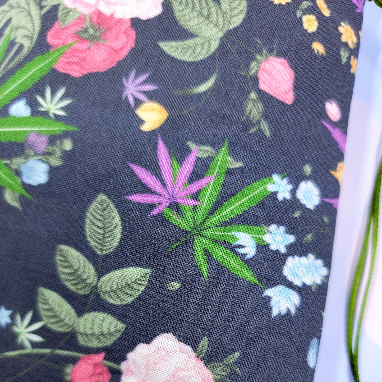 Roses, Pot Leaf, Wildflowers Tarot Pouch
