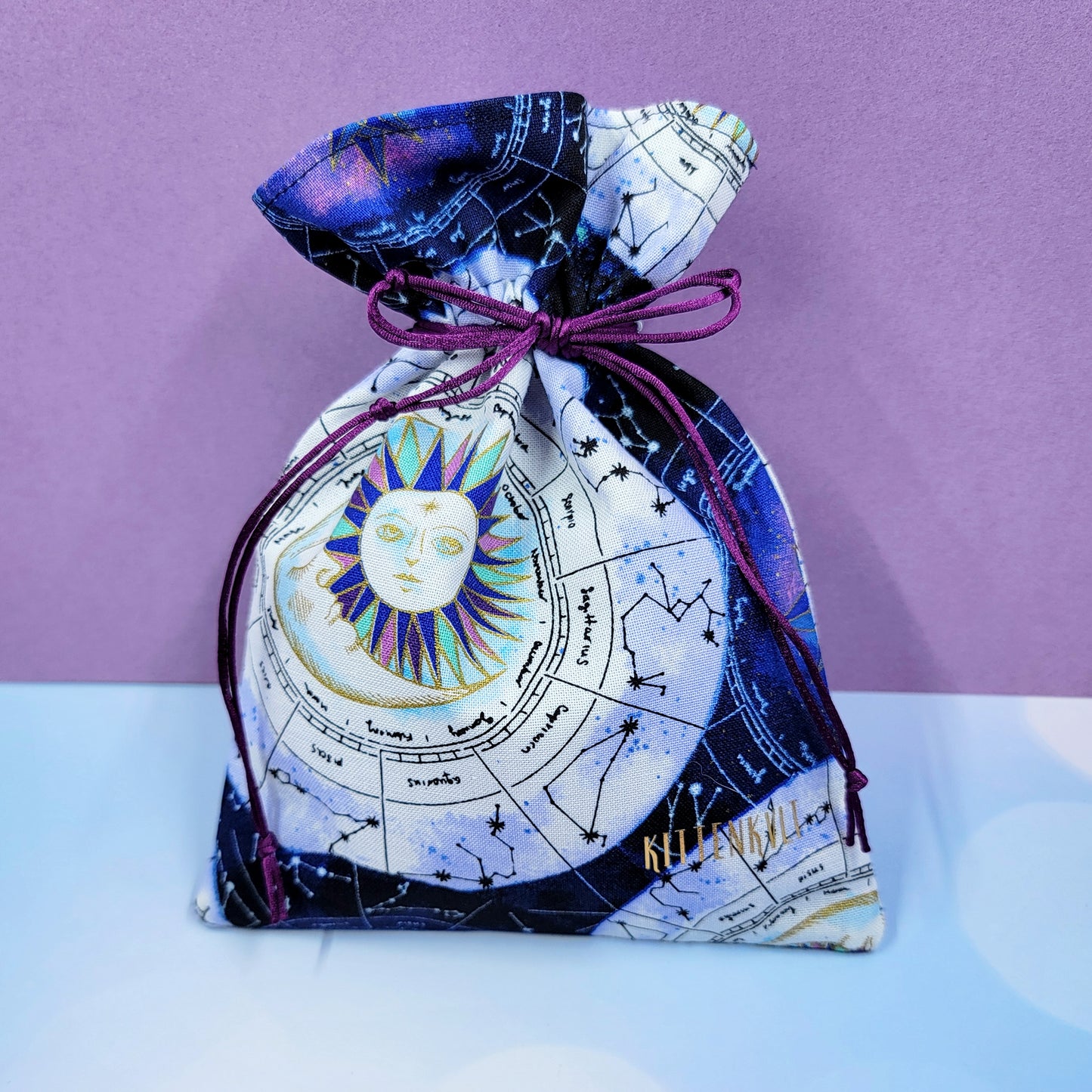 Mystical Witchy Zodiac Cosmic Celestial Trinket Pouch