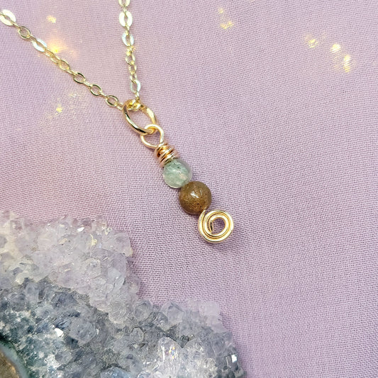 Dainty Ocean Jasper Fairy Necklace