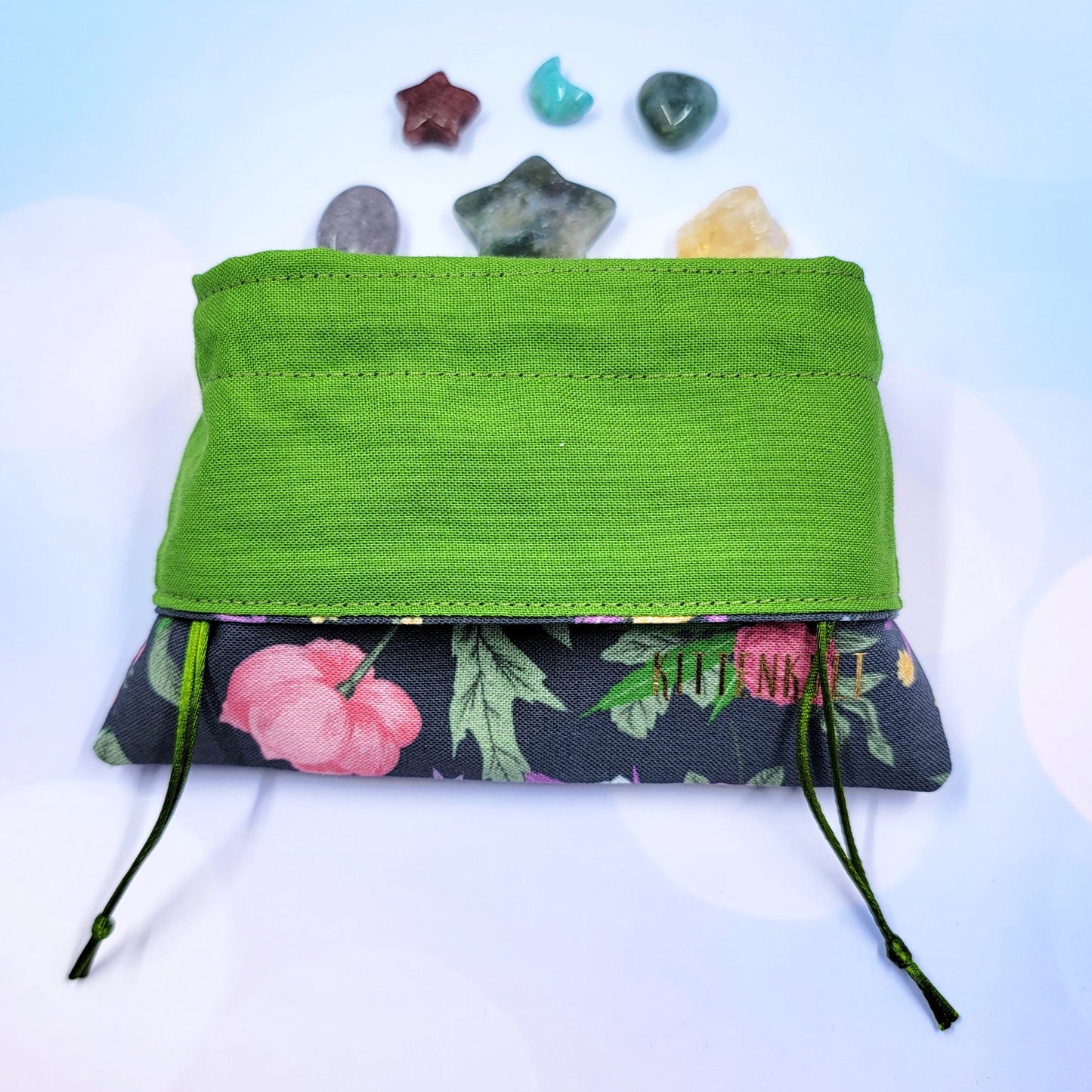 Roses, Pot Leaf, Wildflower Crystal Pouch